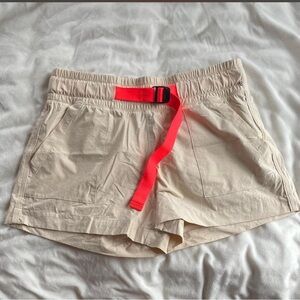 GAP Women's Tan Shorts with Bright Red Belt